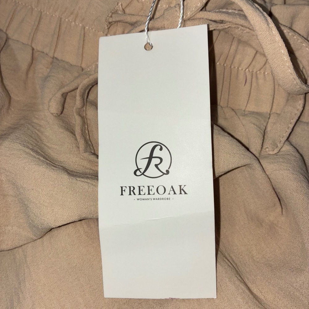NWT Freeoak Capri High Waisted Wide Leg Casual Lounge Pant Capris Women M - Picture 5 of 11